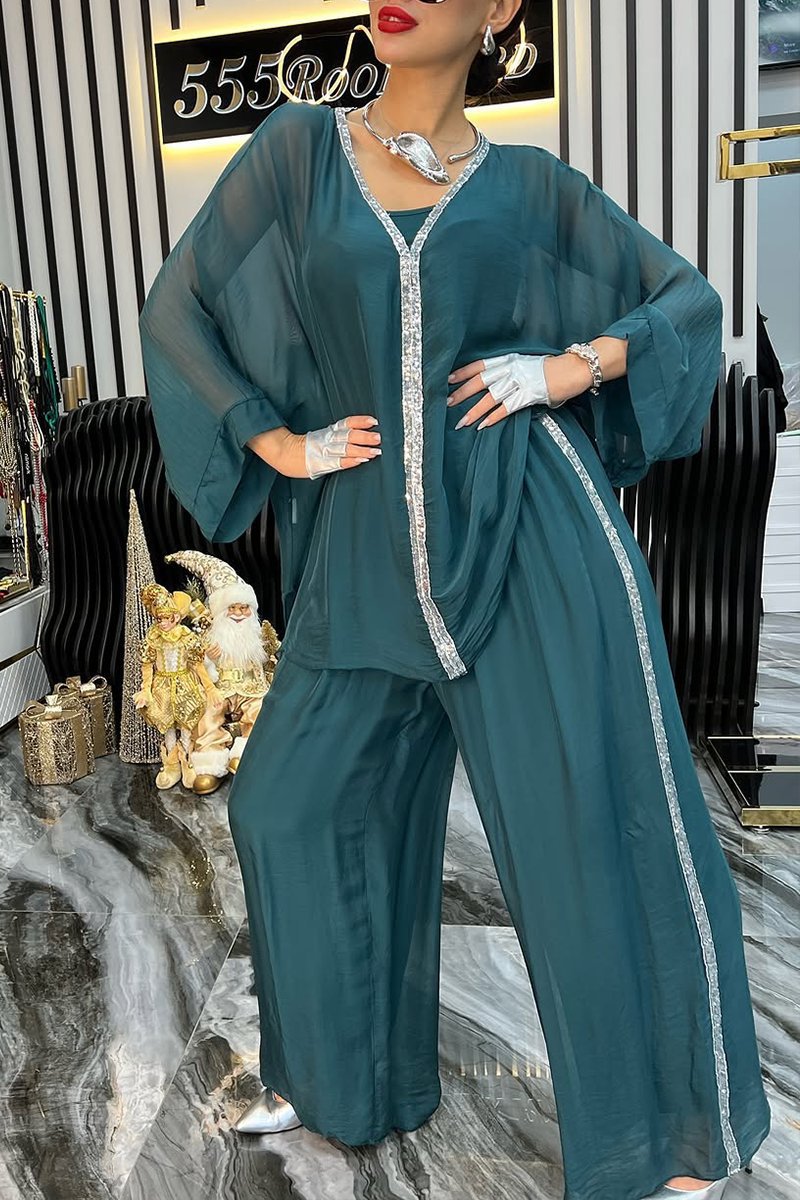 Ensemble caftan en mousseline élégant pour femme par berg-feldt