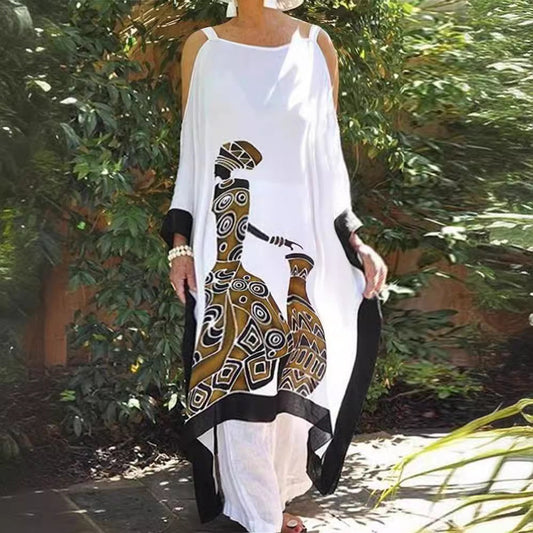 Weit geschnittener Damen-Kaftan mit traditionellem berg-feldt Druck
 - berg-feldt