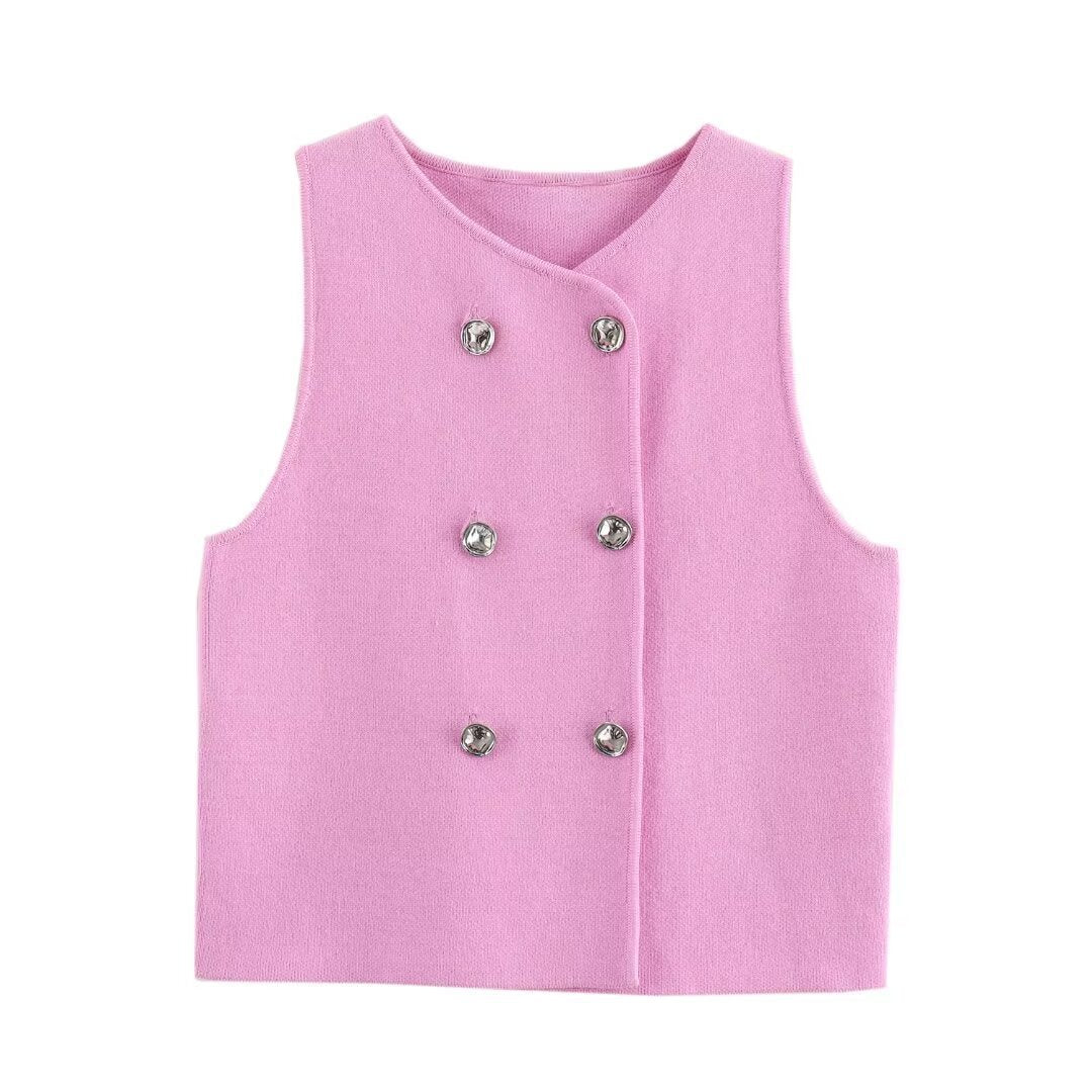 Women's Double-Breasted Knit Top berg-feldt