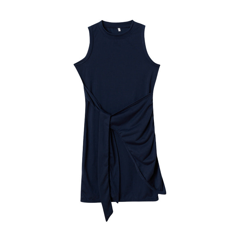 Wickelkleid für Damen, ärmellos, mit seitlichen Bindedetails von berg-feldt