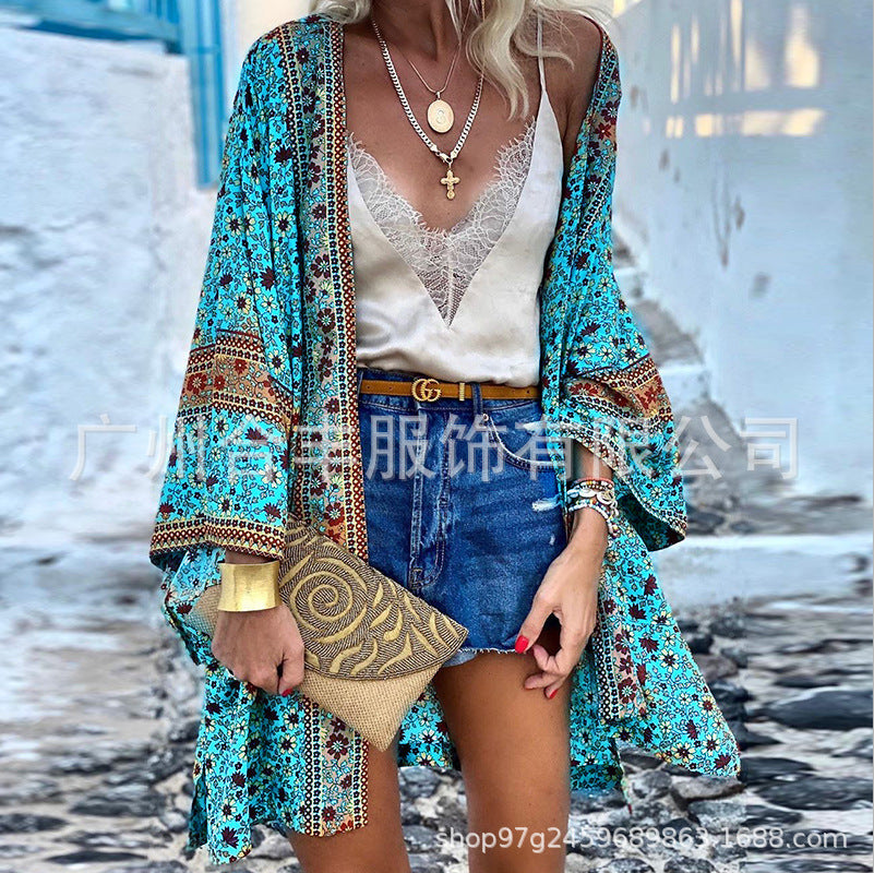 Veste de plage bohème pour femme : coupe ample, motifs colorés par berg-feldt