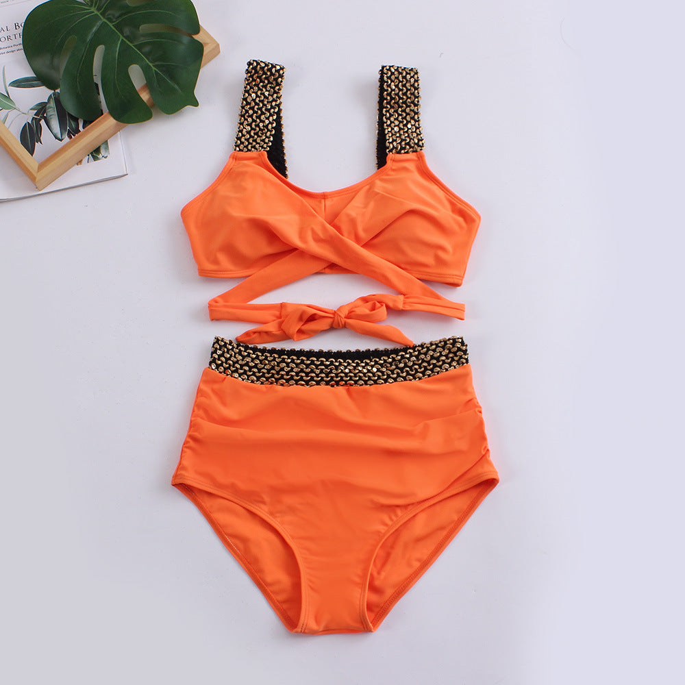 Ensemble de bikini pour femme avec coupe haute et design de bretelles unique par berg-feldt