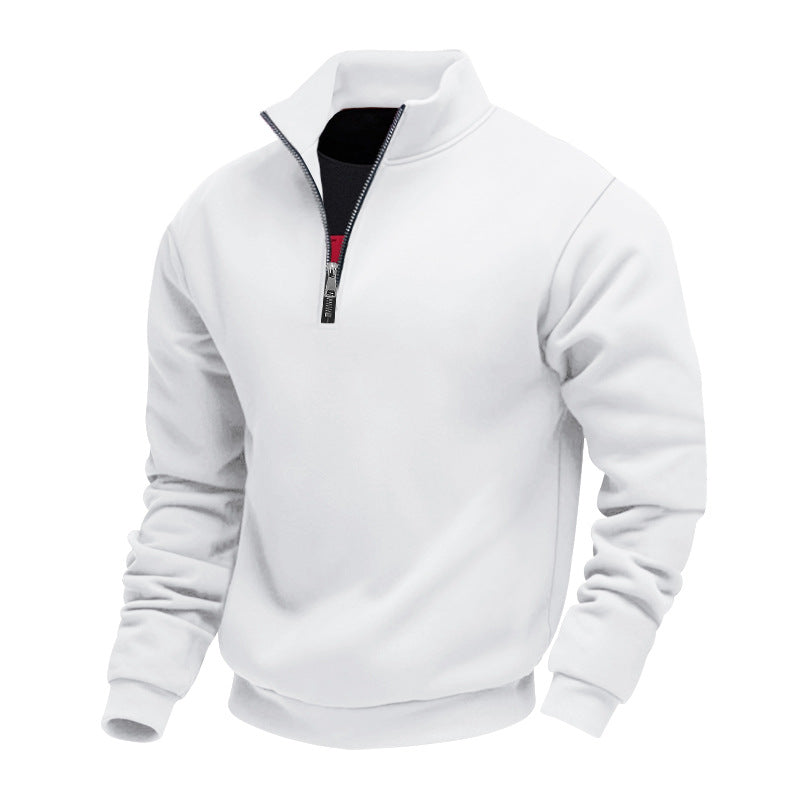 Herren leichter Fleecepullover mit Stehkragen und halblangem Reißverschluss Berg-Feldt