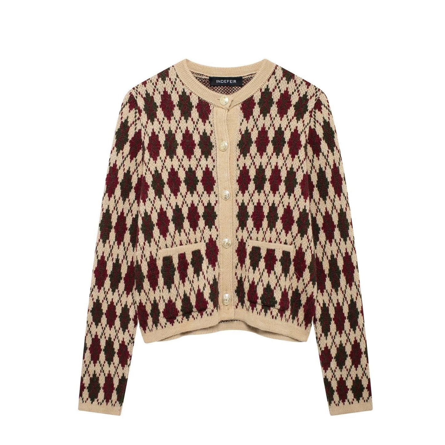 Women's Argyle Knit Cardigan berg-feldt