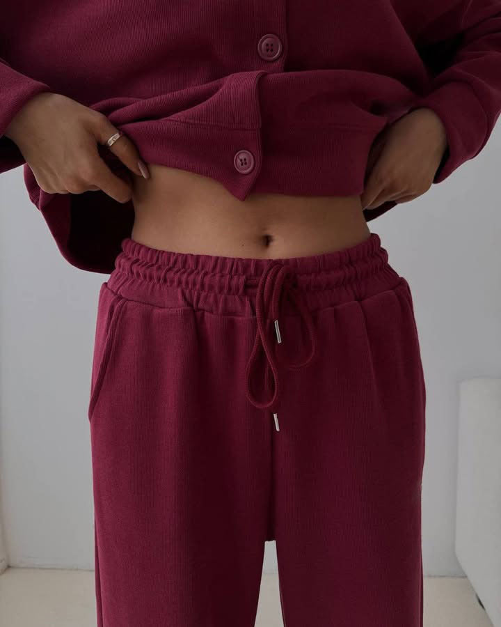Ensemble cardigan et pantalon de jogging décontractés pour femme Berg-Feldt