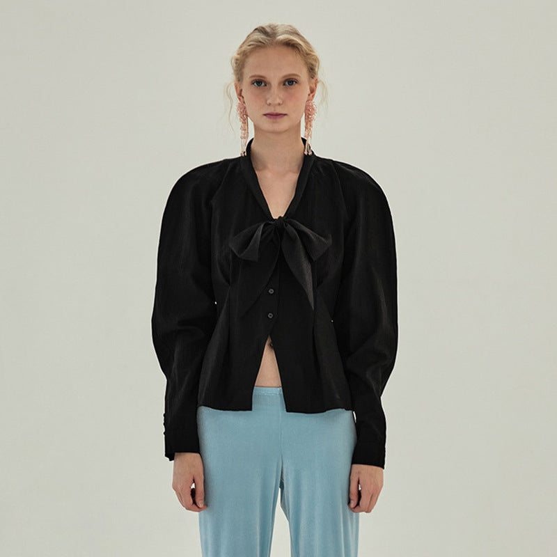 Berg-Feldt blouse pour femme avec des nœuds raffinés et des manches larges