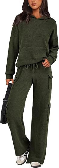 Ensemble de survêtement confortable à capuche et pantalon large pour femme Berg-Feldt