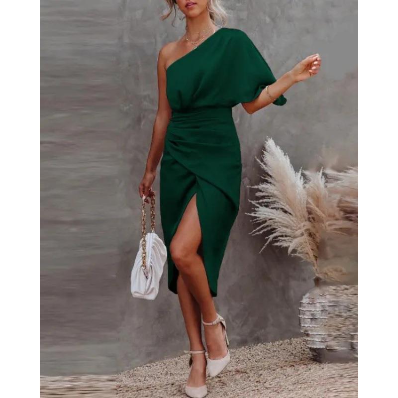 Asymmetrical Satin Midi Dress by berg-feldt for Women