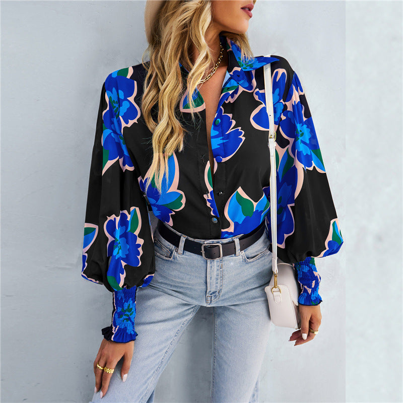 Blouse pour femme à imprimé floral et manches cloche berg-feldt