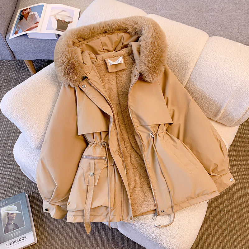 Parka d'hiver Berg-Feldt pour femme avec capuche en fausse fourrure
