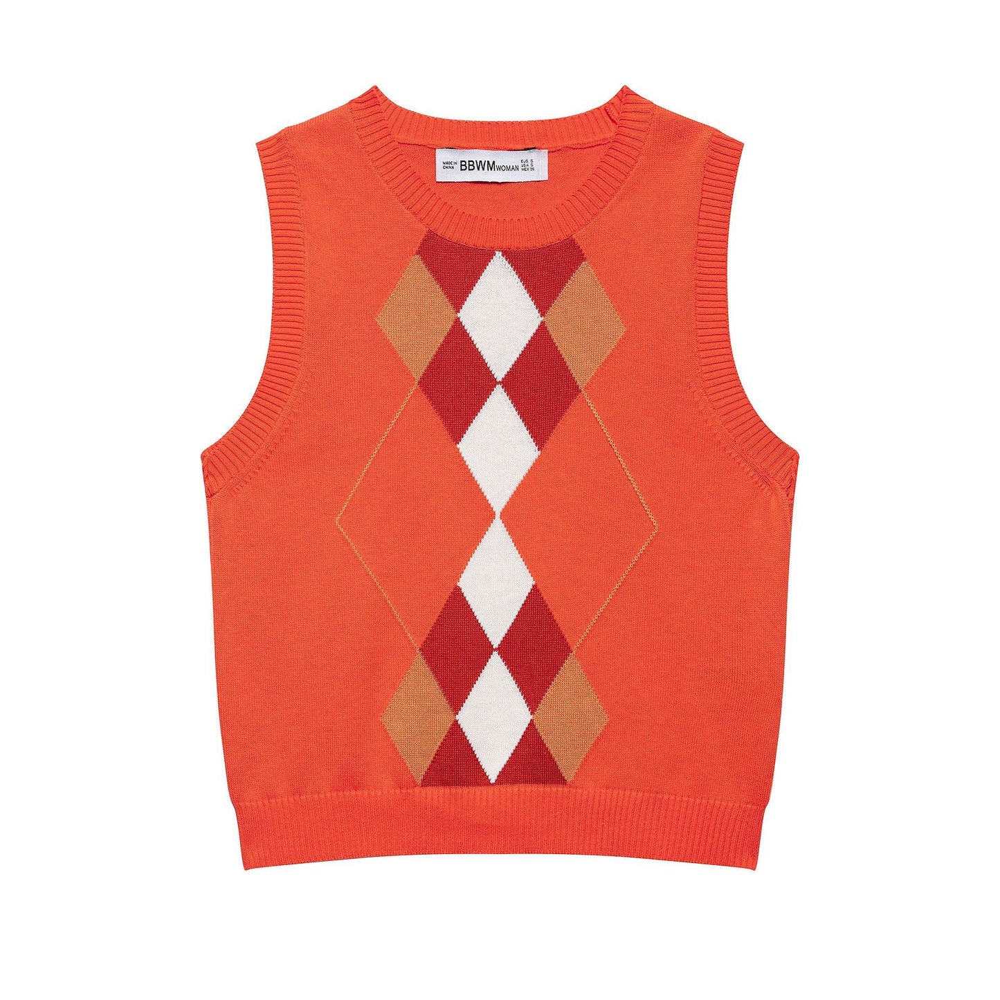 Women's Argyle Knit Cropped Sweater berg-feldt