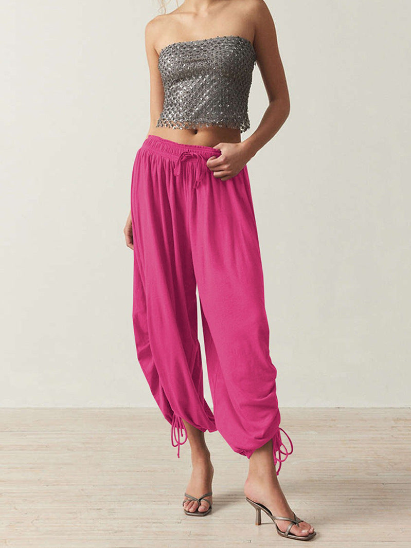 Pantalon sarouel ample femme avec taille élastique et cordon de serrage Berg-Feldt