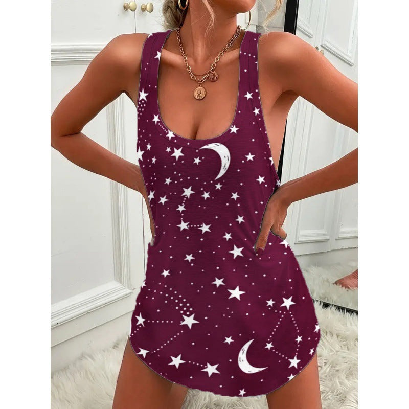 Débardeur aérien pour femme avec motif étoiles et lunes Berg-Feldt