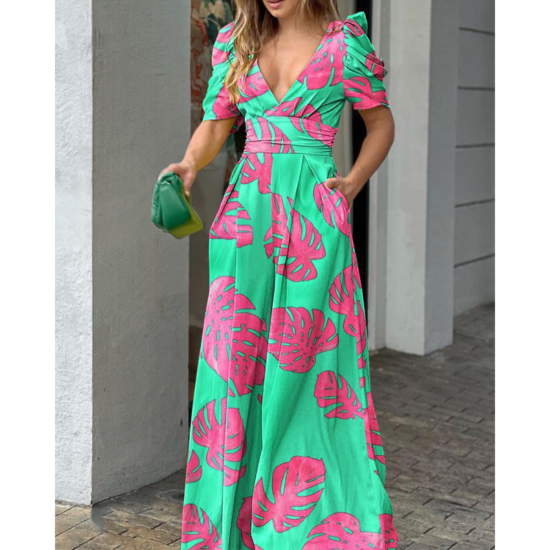 Wickel-Maxikleid mit tropischem Print von berg-feldt für Damen