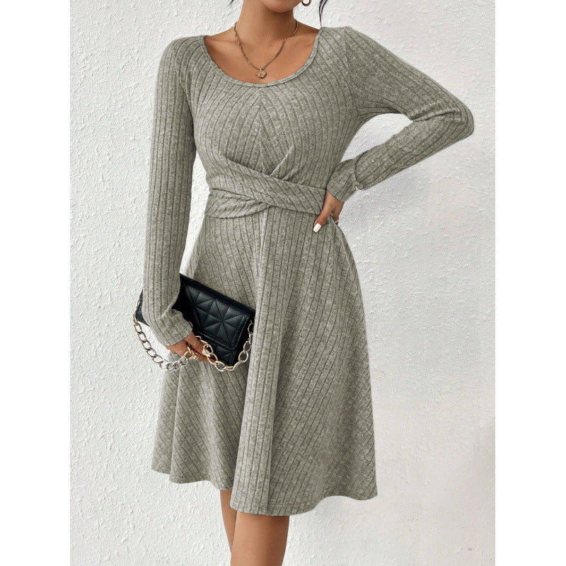 Wickelkleid für Damen mit verdrehtem Detail, Langarm von berg-feldt
