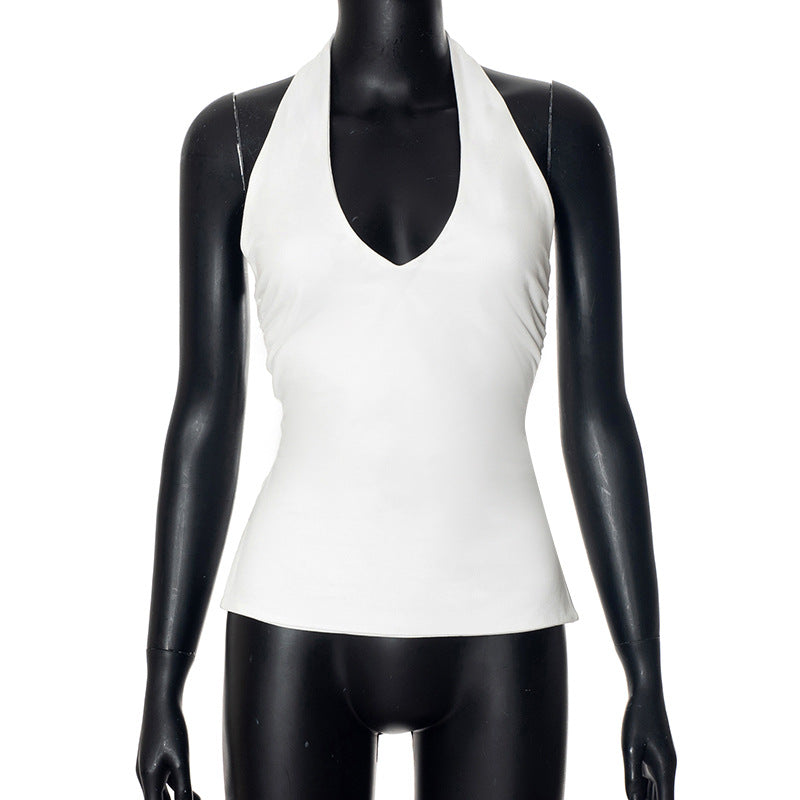 Women's Halter Neck Slim Fit Top by berg-feldt