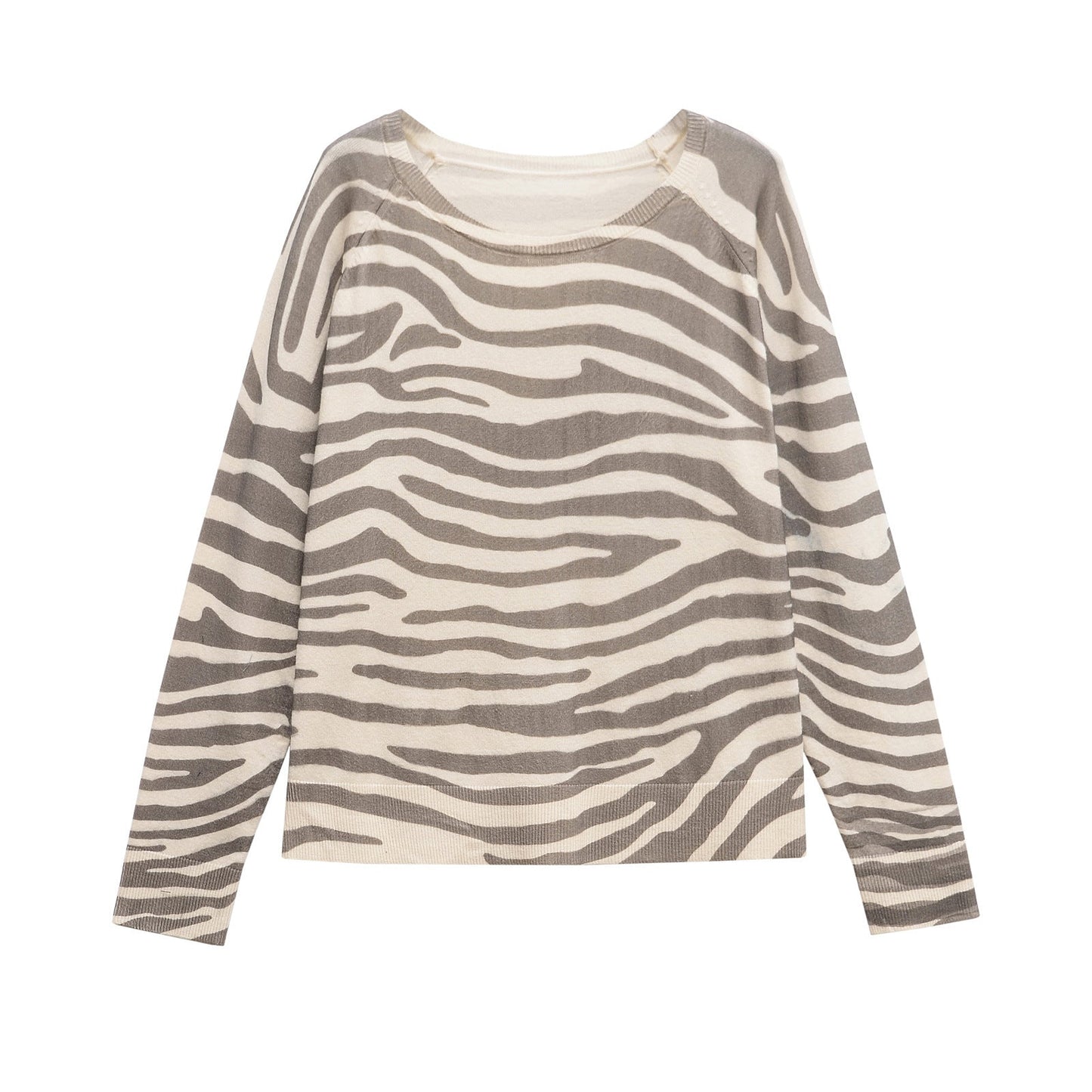 Women's Long-Sleeve Zebra Print Top by berg-feldt