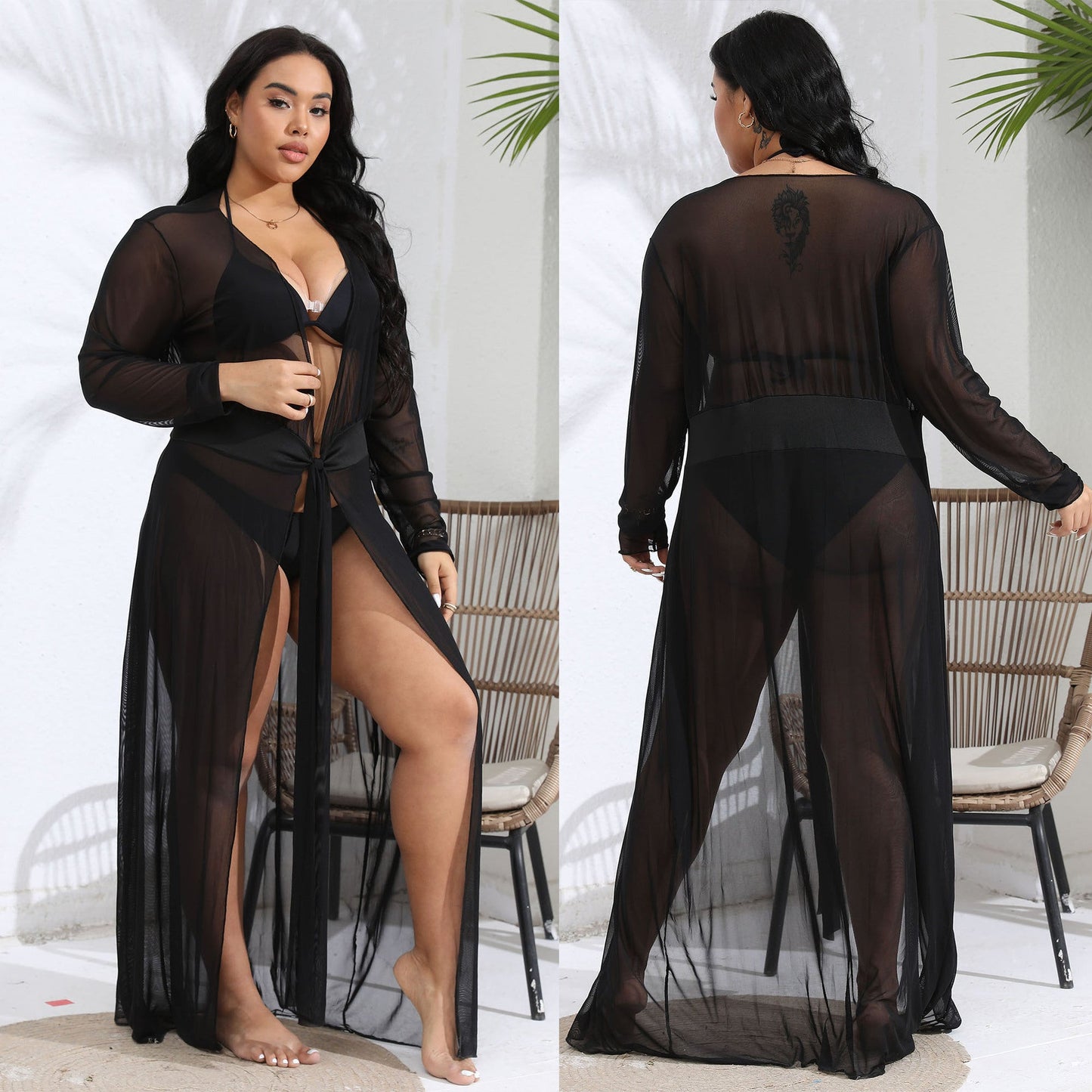Women's Sheer Mesh Long Cover-Up by berg-feldt
- berg-feldt