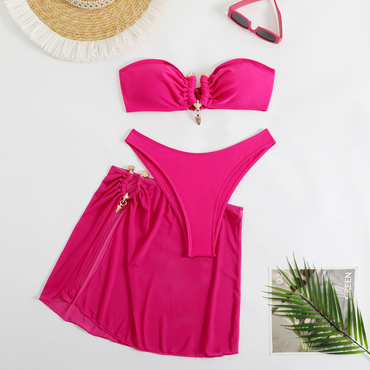 Bikiniset mit Raffung und angesetztem Rock von berg-feldt