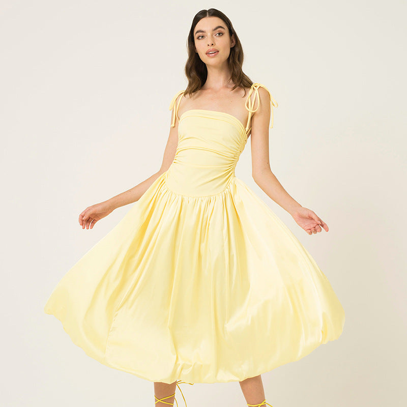 A-Linie Damen-Midi-Kleid mit verstellbaren Trägern von berg-feldt