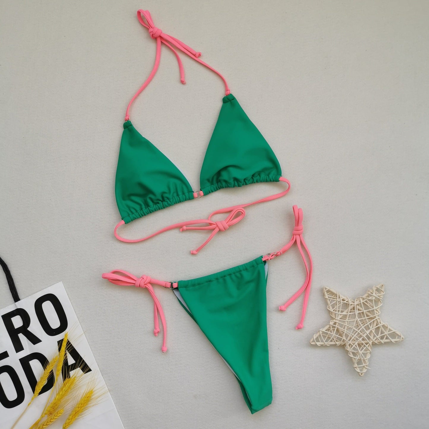 Womens Adjustable Triangle Bikini Set with Stylish Tie Band berg-feldt