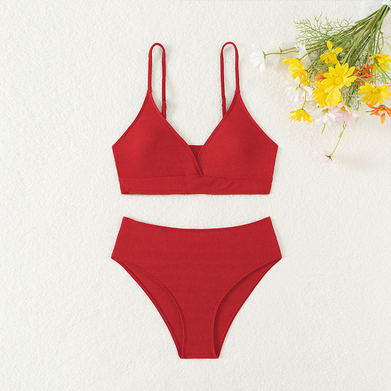 Ensemble de bikini pour femme de berg-feldt, échancré, à bretelles réglables et coupe confortable
