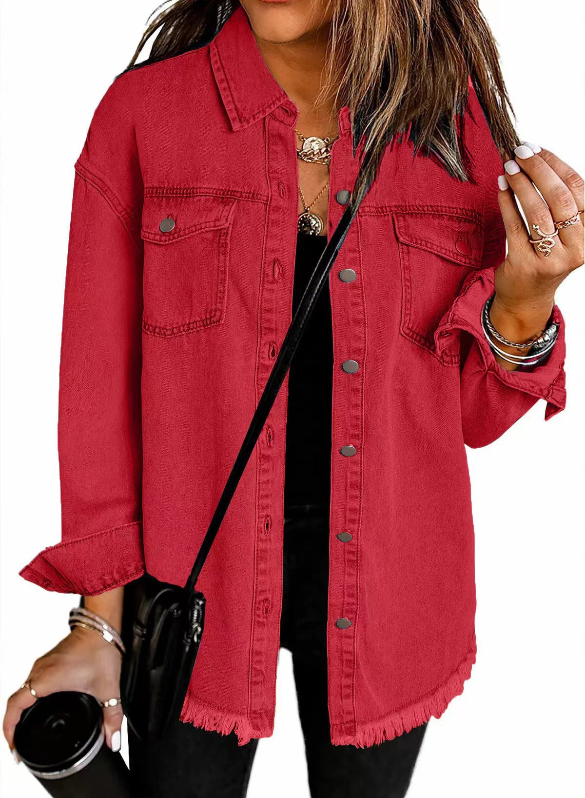 Women's Distressed Denim Western Jacket berg-feldt