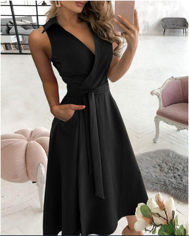 Wickelkleid für Damen mit Gürtel und Seitentaschen von berg-feldt