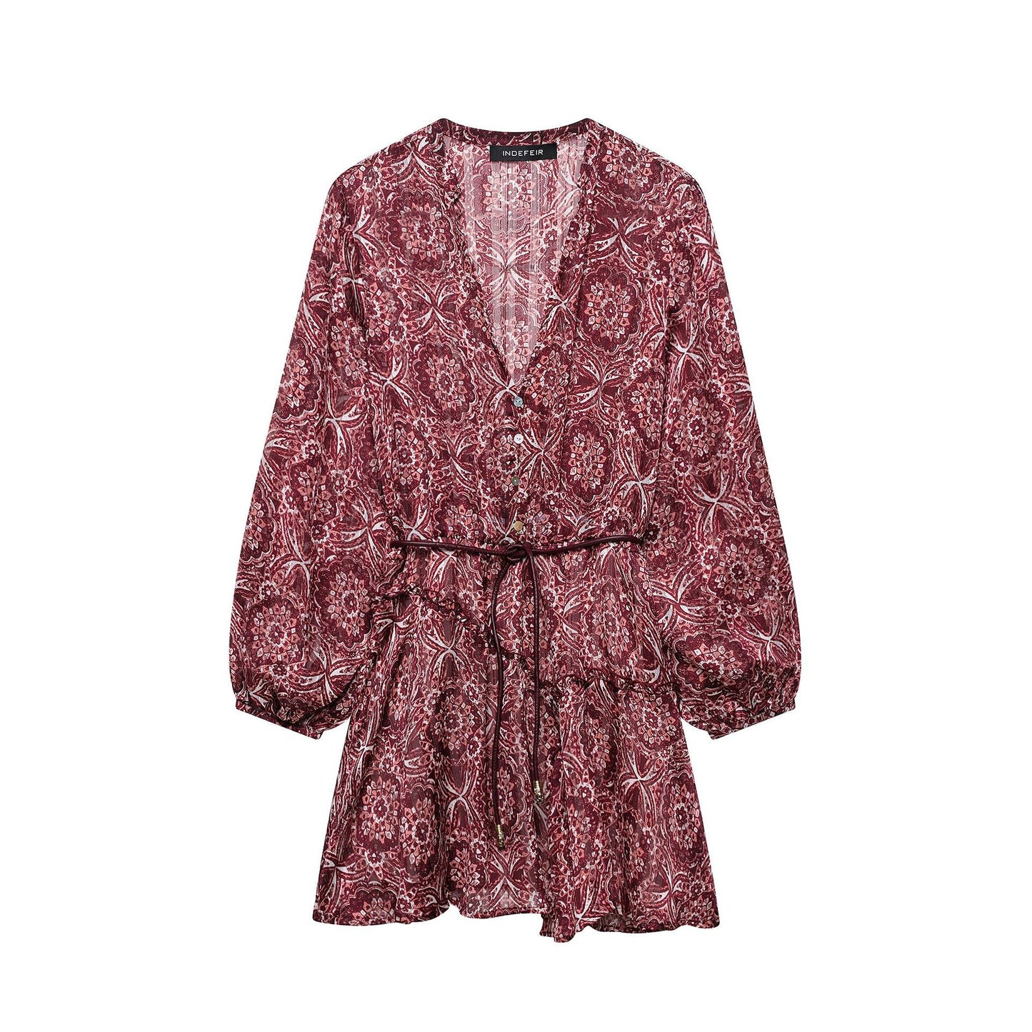 Wickelkleid für Damen mit Blumenmuster und Gummibund von berg-feldt
