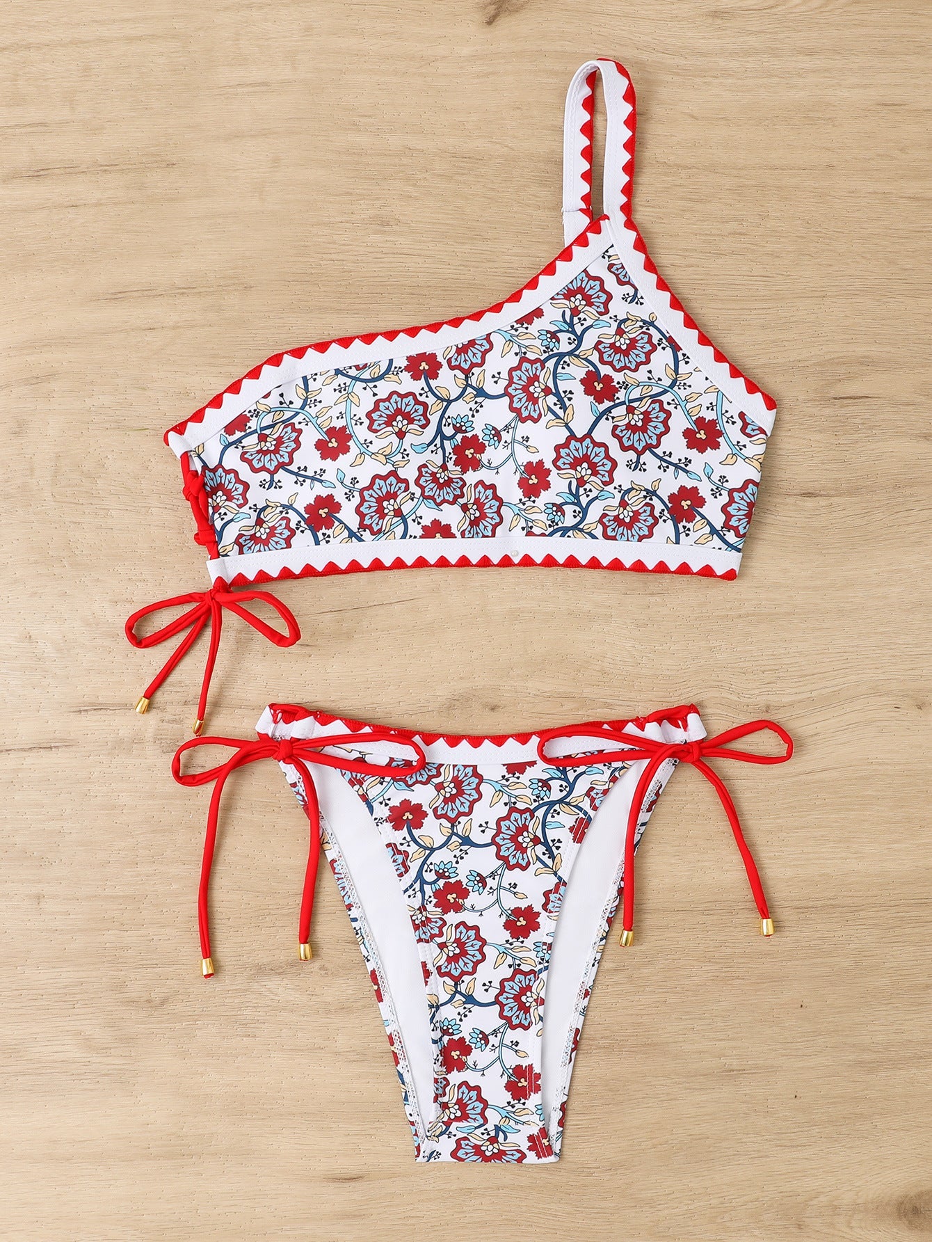 Ensemble de bikini Berg-Feldt pour femme avec motif floral asymétrique