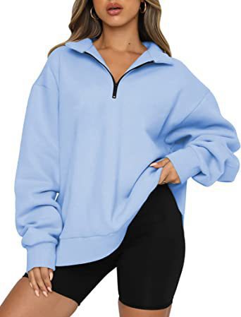 Bequemer Damen-Pullover mit Reißverschluss, Oversized, berg-feldt