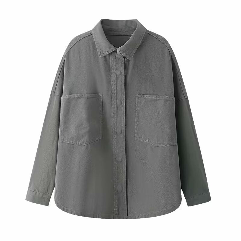 Women's Oversized Denim Utility Jacket by berg-feldt