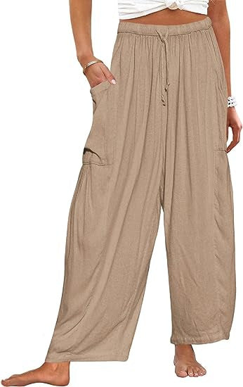 Weite Damenhose mit Seitentaschen und Gummibund von berg-feldt