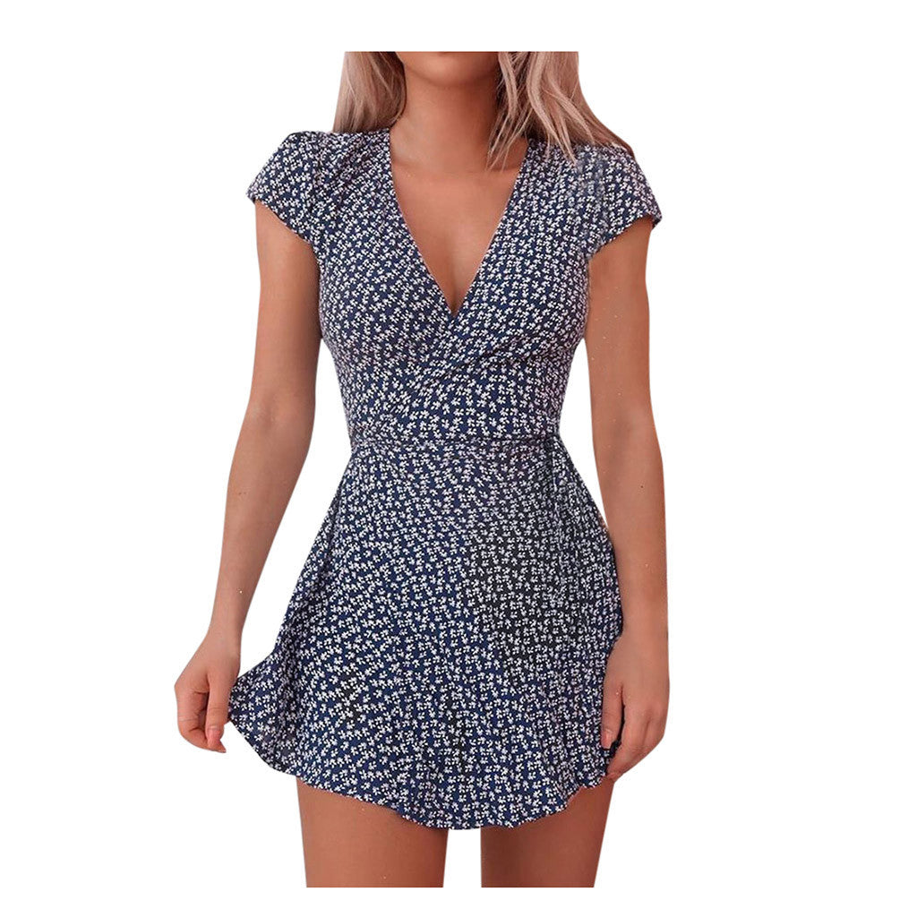 Robe cache-cœur fleurie pour femme Berg-Feldt