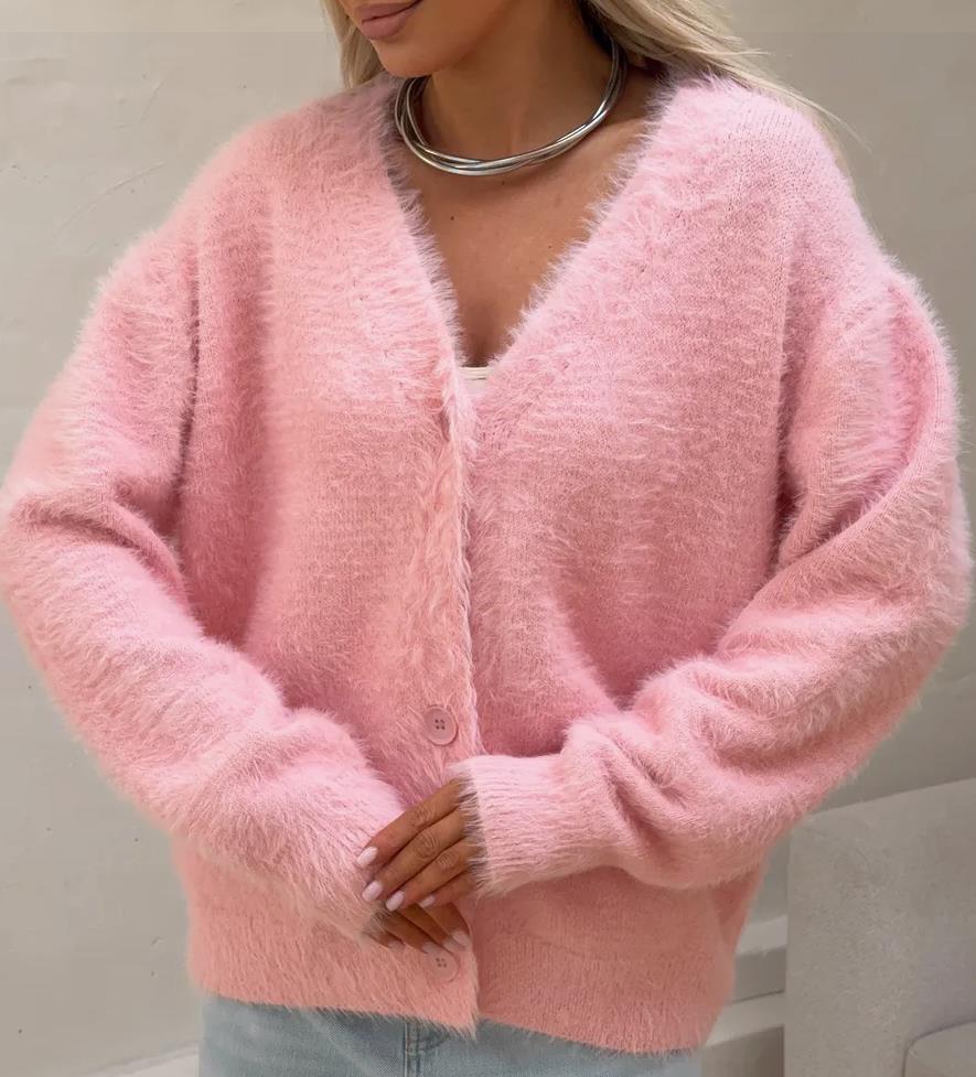 Cardigan douillet pour femme avec détails boutonnés modernes et coupe décontractée Berg-Feldt