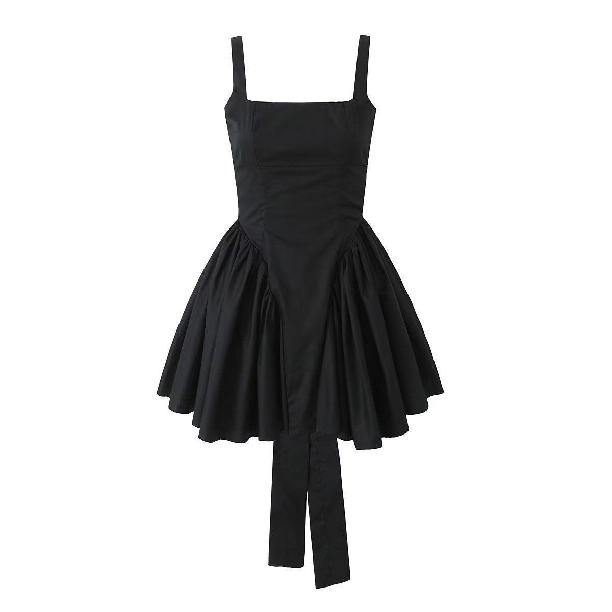 Asymmetrisches Minikleid mit figurbetonter Oberteil und fließendem Rock von berg-feldt