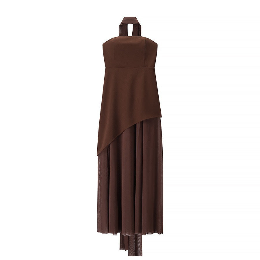 Women's Halter Neck Layered Maxi Dress berg-feldt
