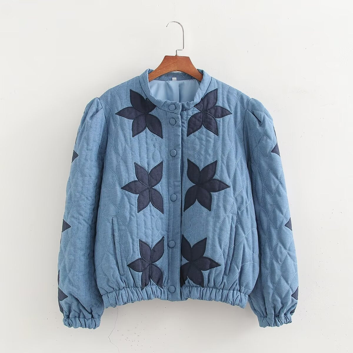 Women's quilted floral embroidered Berg-Feldt jacket