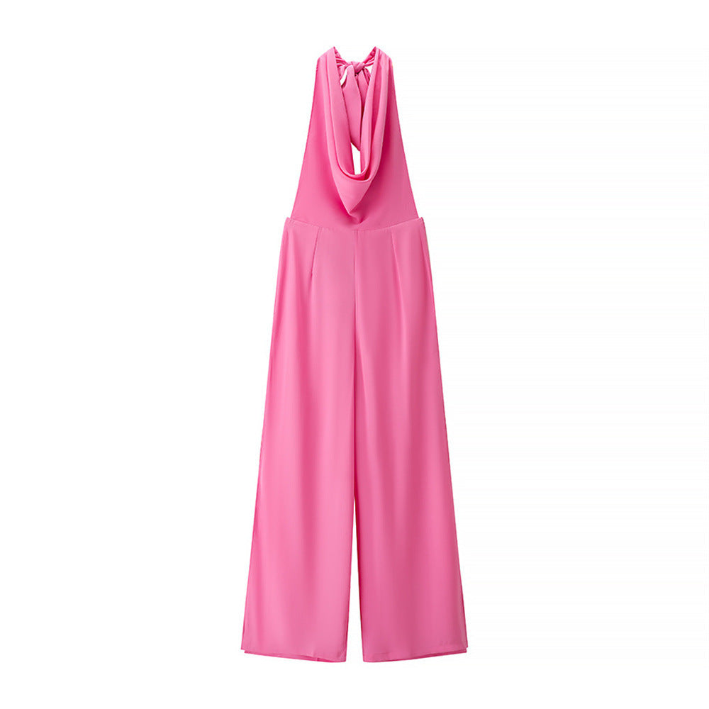 Weite Bein Jumpsuit mit Halter Neck von berg-feldt für Damen