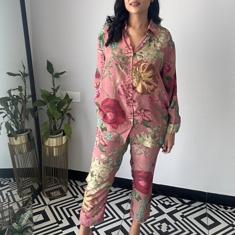 Pyjama pour femme, motif floral - Berg-Feldt