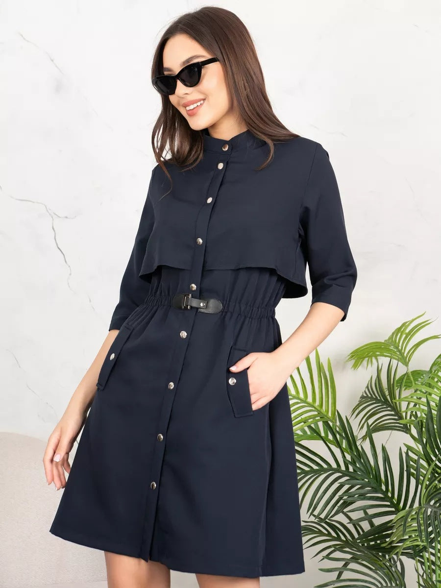 Robe chemise pour femme avec ceinture et poches de berg-feldt