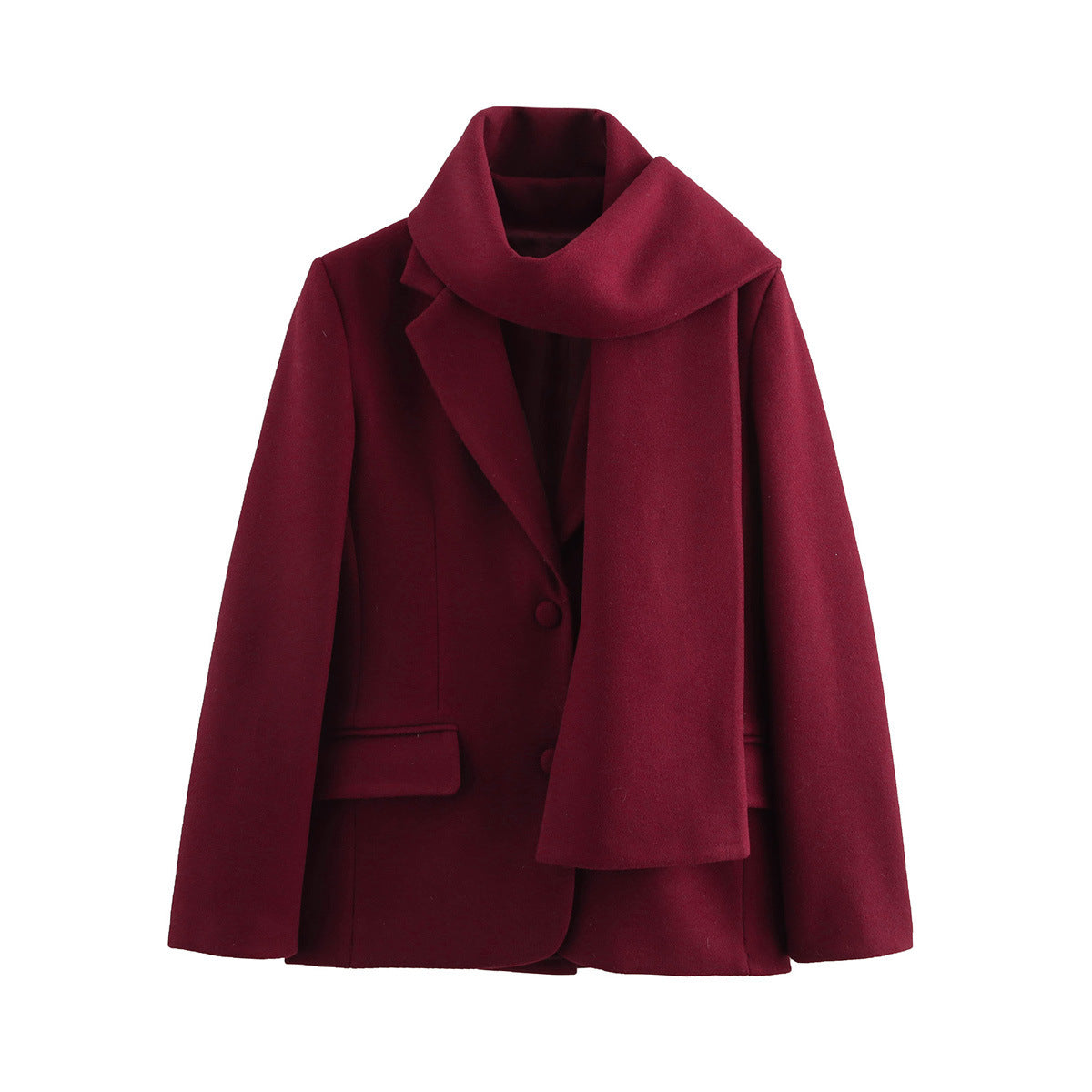 Women's Tailored Coat with Matching Scarf berg-feldt