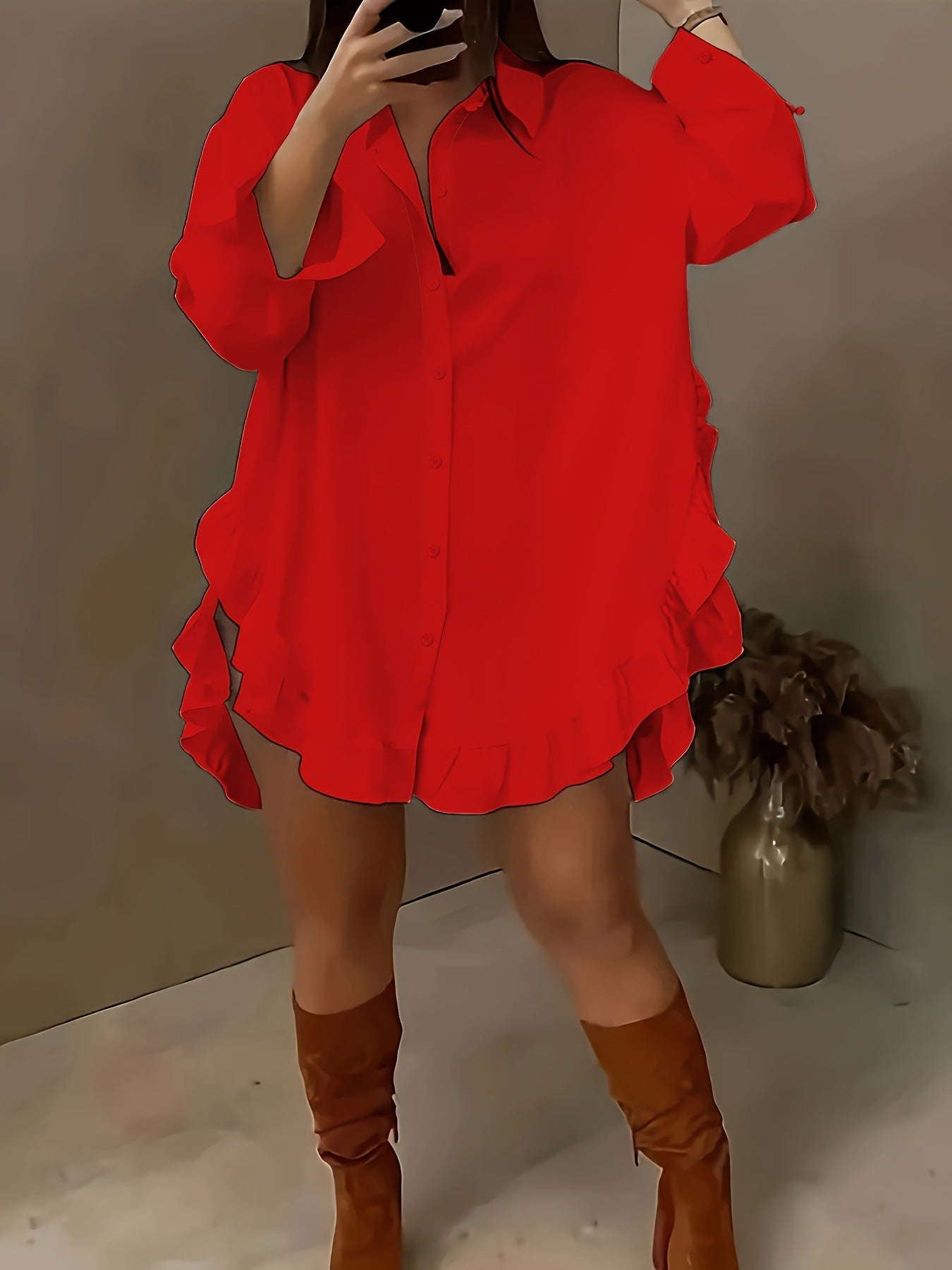 Wickelkleid mit Rüschen für Damen in Übergröße von berg-feldt