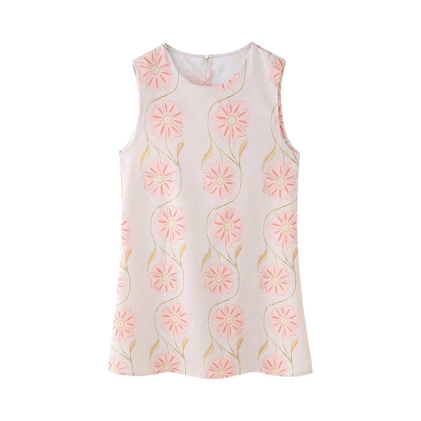 Ärmelloses Blumen-Stickerei-Tunika-Top von berg-feldt für Damen