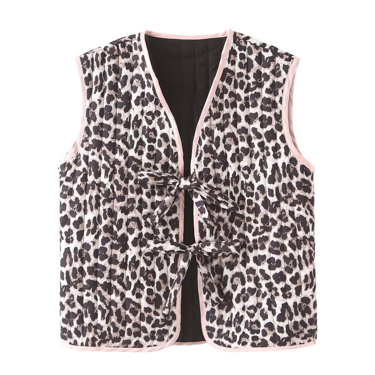 Women's quilted sleeveless animal print vest by berg-feldt
