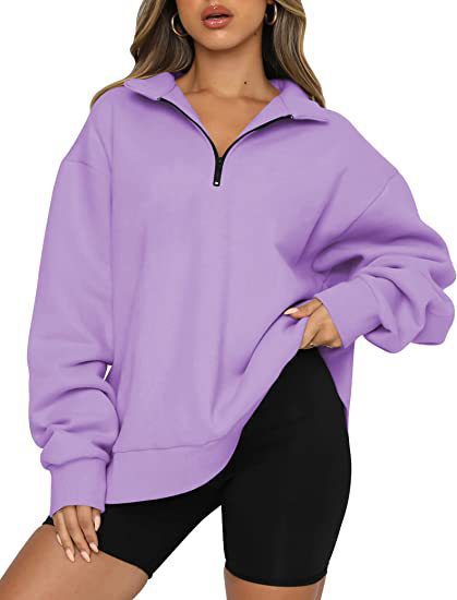 Bequemer Damen-Pullover mit Reißverschluss, Oversized, berg-feldt
