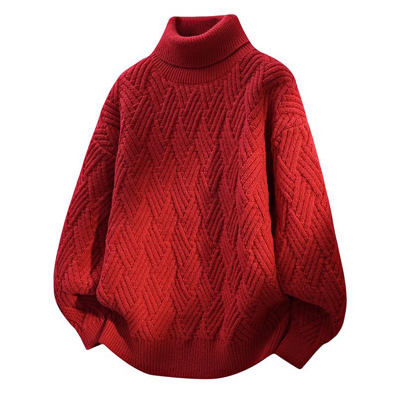 Damen Oversized Rollkragenpullover mit strukturiertem Zopfmuster Berg-Feldt