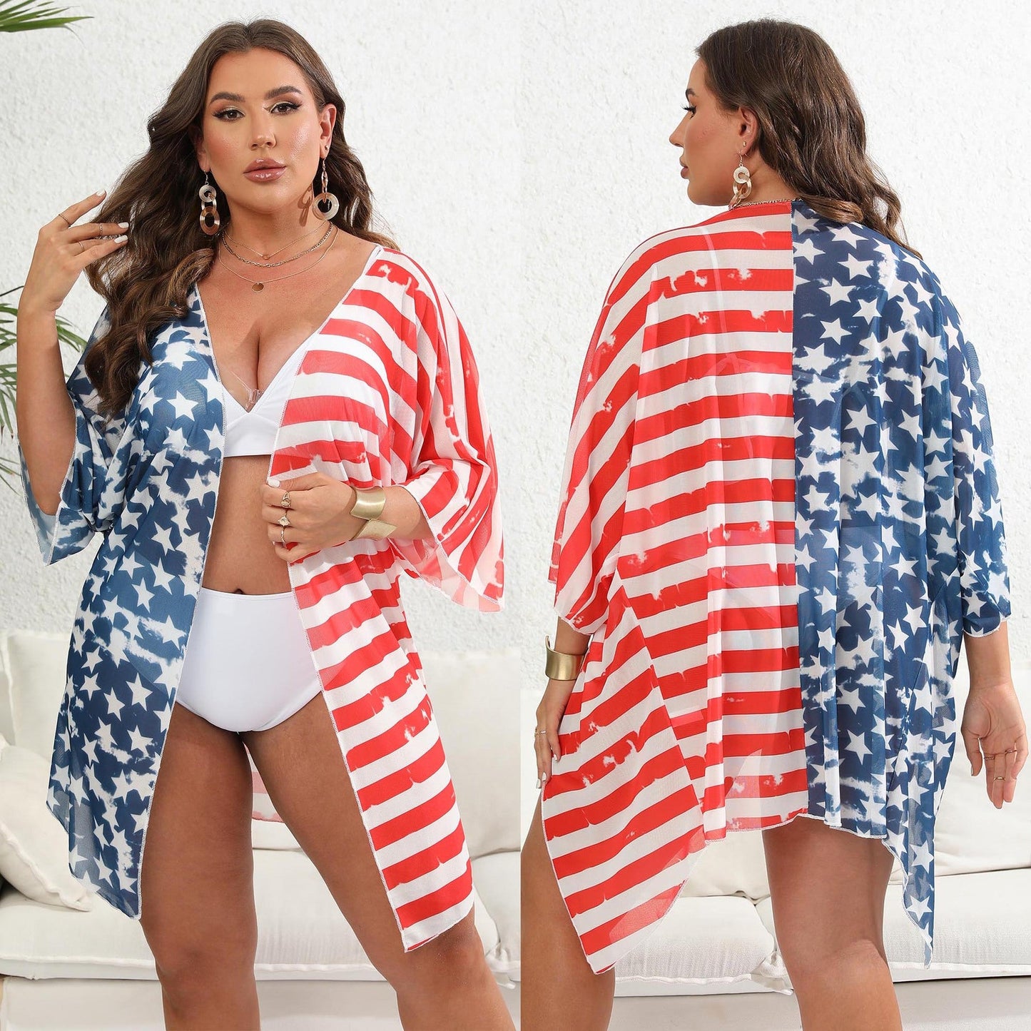 Women's Patriotic Festival Kimono Wrap by berg-feldt
- berg-feldt