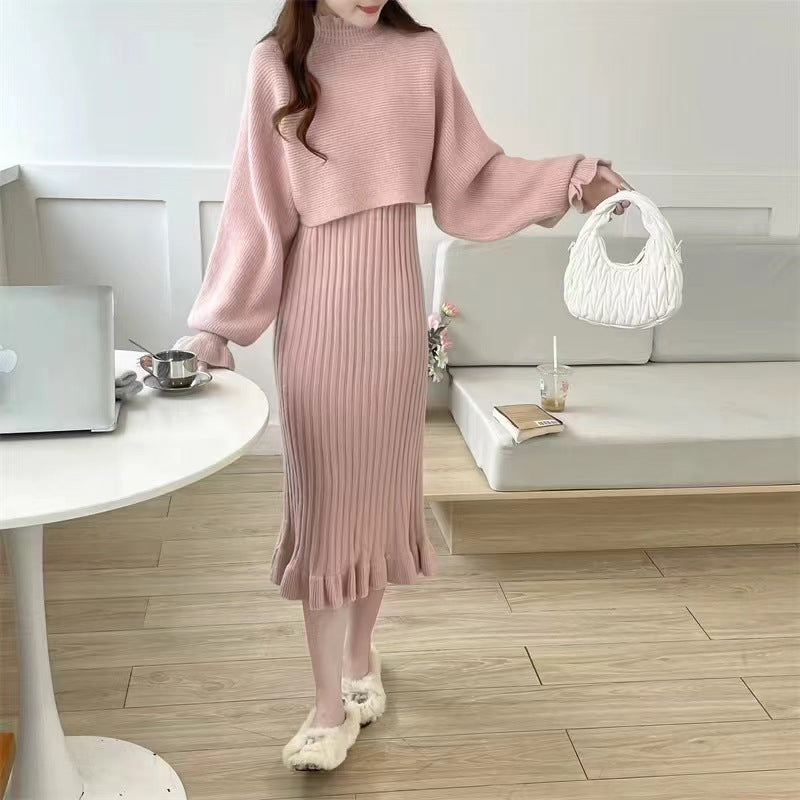 Robe pull à col montant et structure côtelée pour femme Berg-Feldt