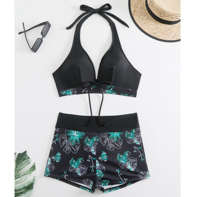 Bequemer Damen Tankini mit Blumenmuster und Shorts